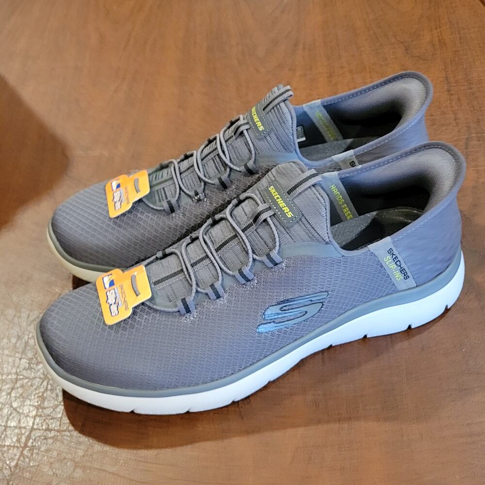 Skechers Shoes Men Slip-Ins Comfort Casual Memory Foam Sz 12 232457 Gray